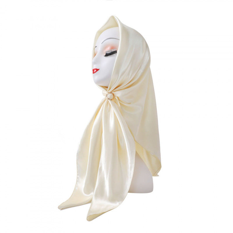 Lustre Square Scarf 90 - Ivory