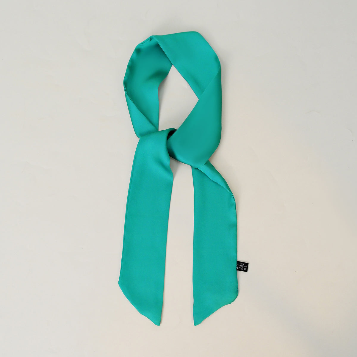 Everyday Satin Ribbon Scarf - Lake green