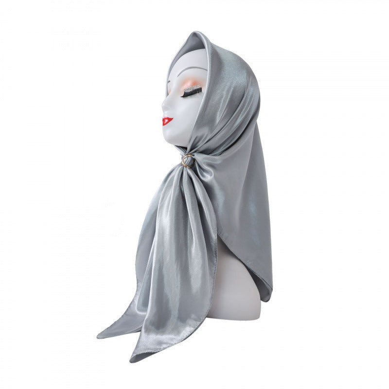 Lustre Square Scarf 90 - Grey