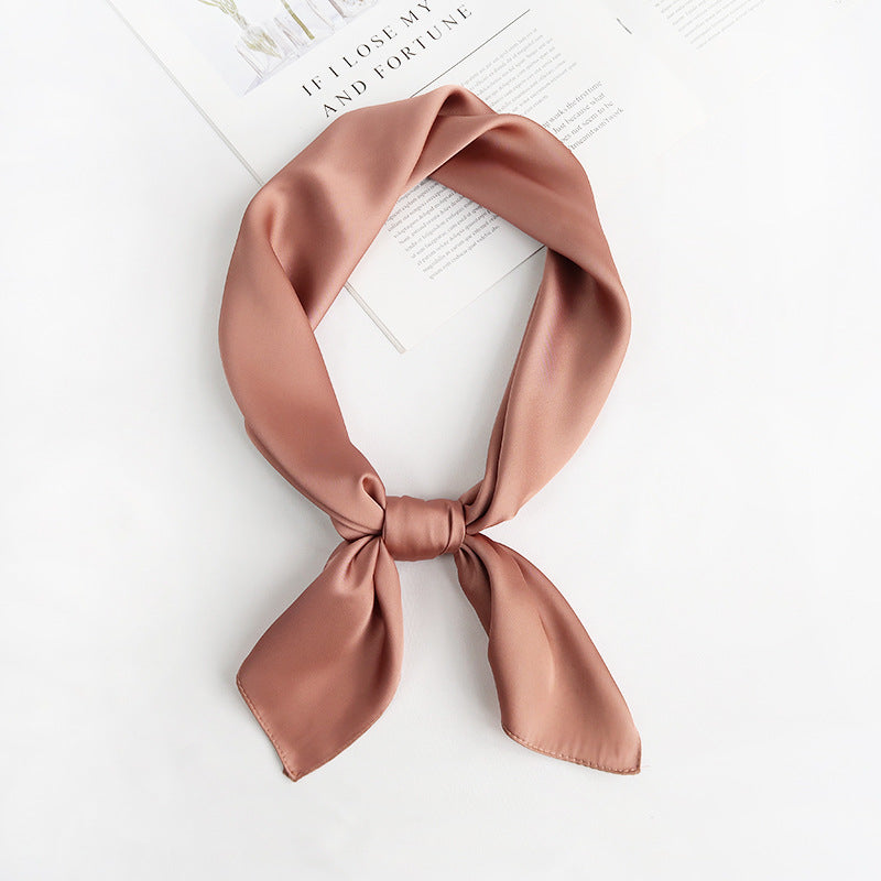 Everyday Satin Square Scarf 70 - Dusty rose