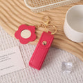 Petal Lipstick Holder Bag Charm - Fuchsia