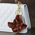 Layered Petal Bag Charm - Brown