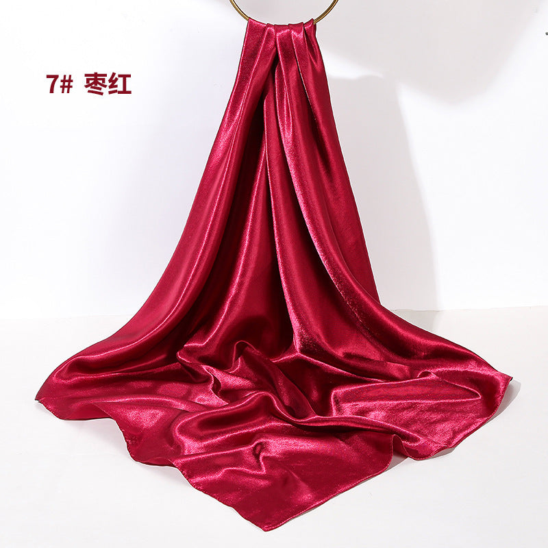 Soft Sheen Square Scarf 90 - Burgundy