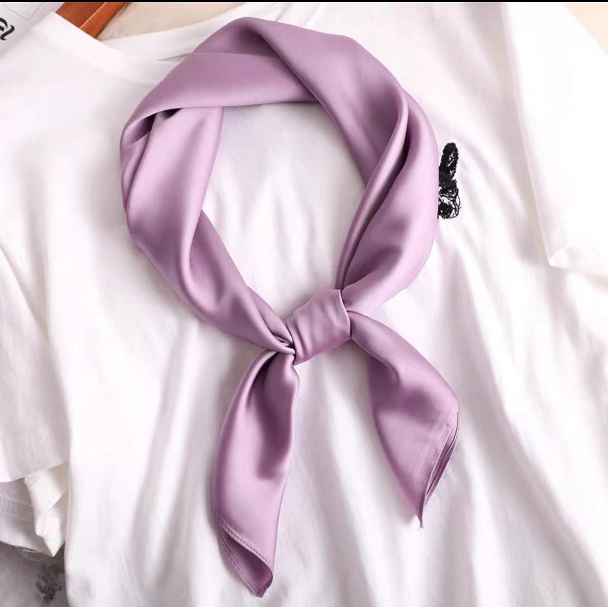 Everyday Satin Square Scarf 70 - Purple