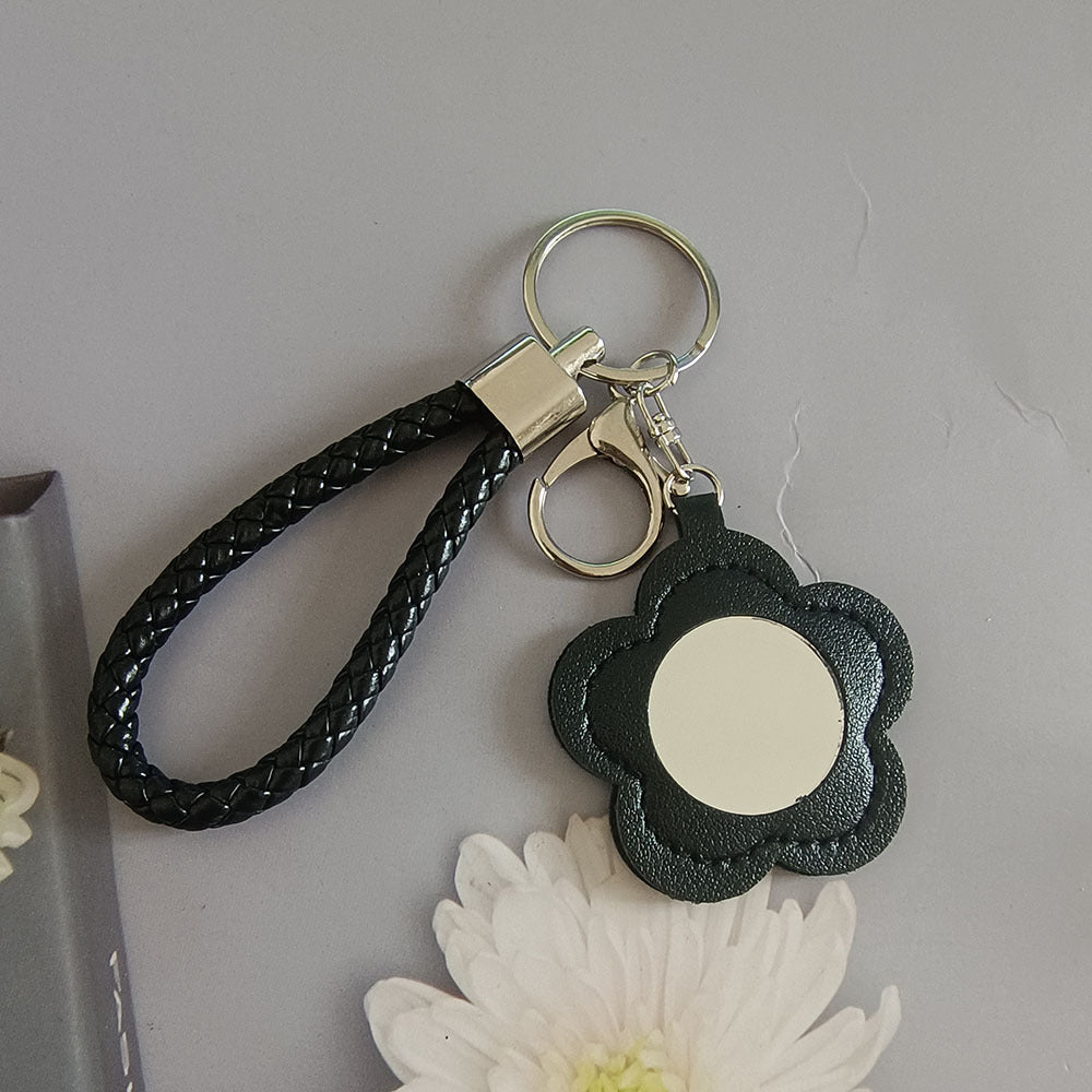 Petal Mirror Bag Charm - Black