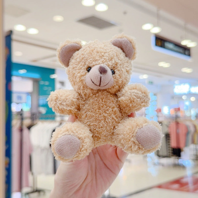 Soft Teddy Clip Bag Charm - Light Brown / Gold-Tone Clip