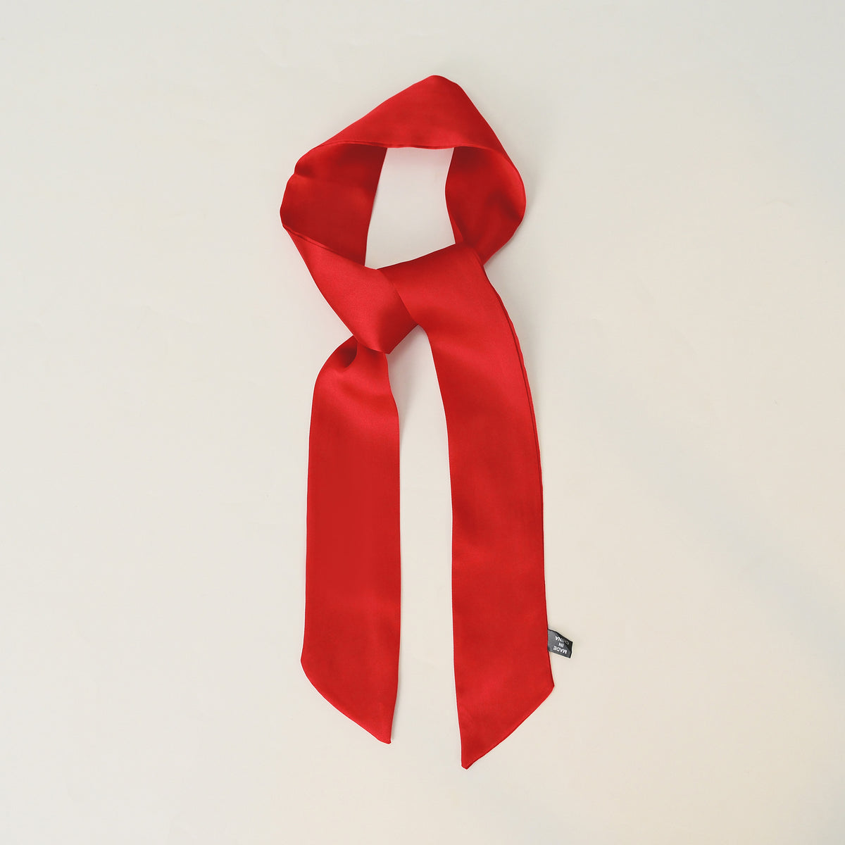 Everyday Satin Ribbon Scarf - Red