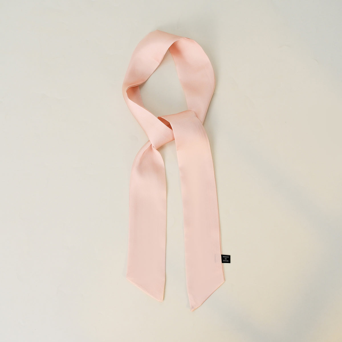 Everyday Satin Ribbon Scarf - Rose pink