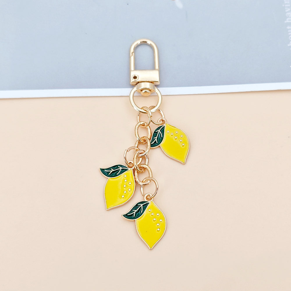 Orchard Enamel-Look Bag Charm - Lemon