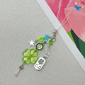 Clover Bead-Chain Bag Charm - Loop Attachment