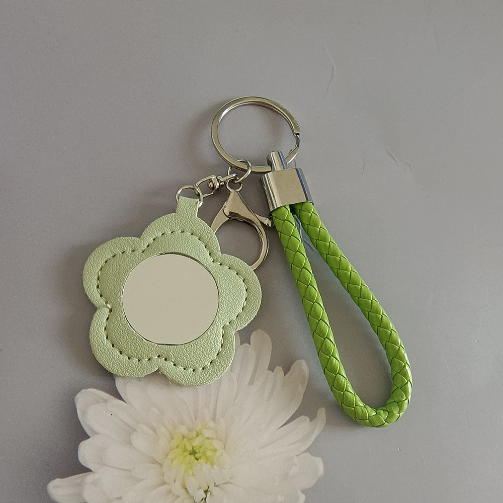 Petal Mirror Bag Charm - Grass green