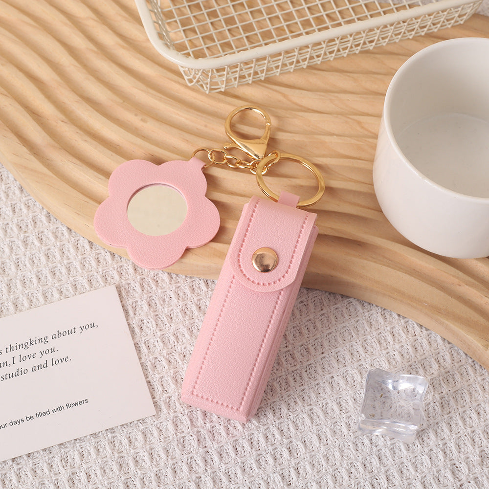 Petal Lipstick Holder Bag Charm - Pink