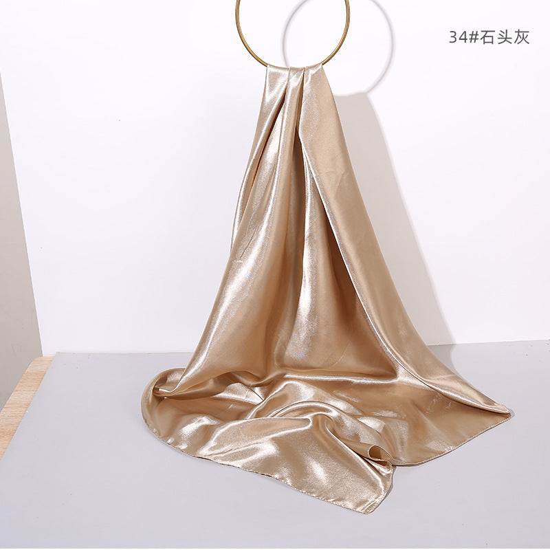 Soft Sheen Square Scarf 90 - Taupe