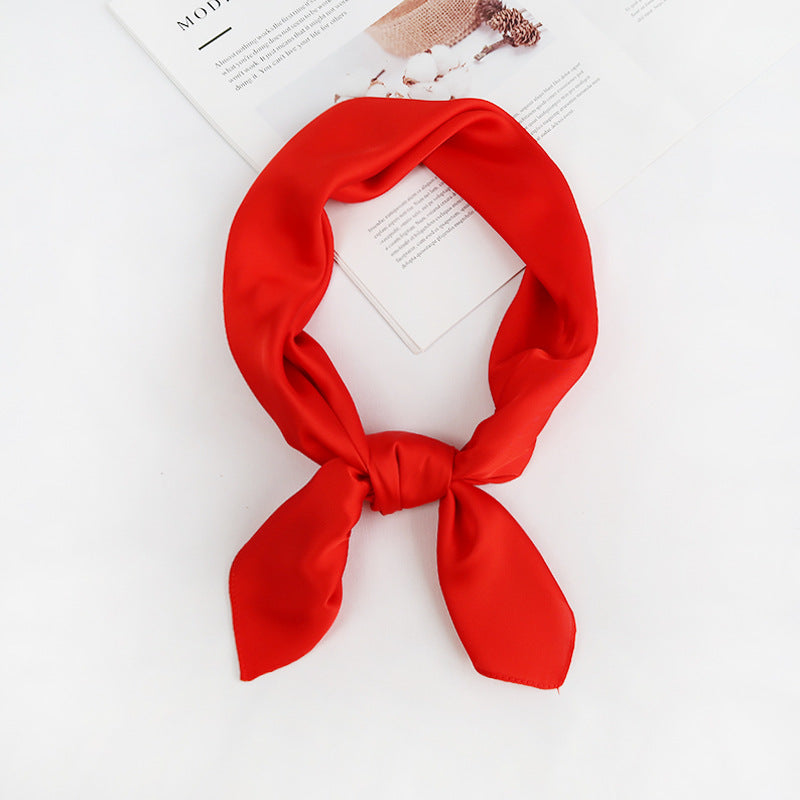 Everyday Satin Square Scarf 70 - Red