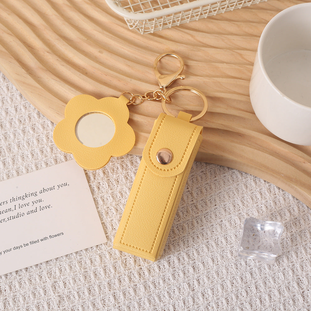 Petal Lipstick Holder Bag Charm - Yellow