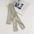 Check Ribbon Scarf - Ivory Check