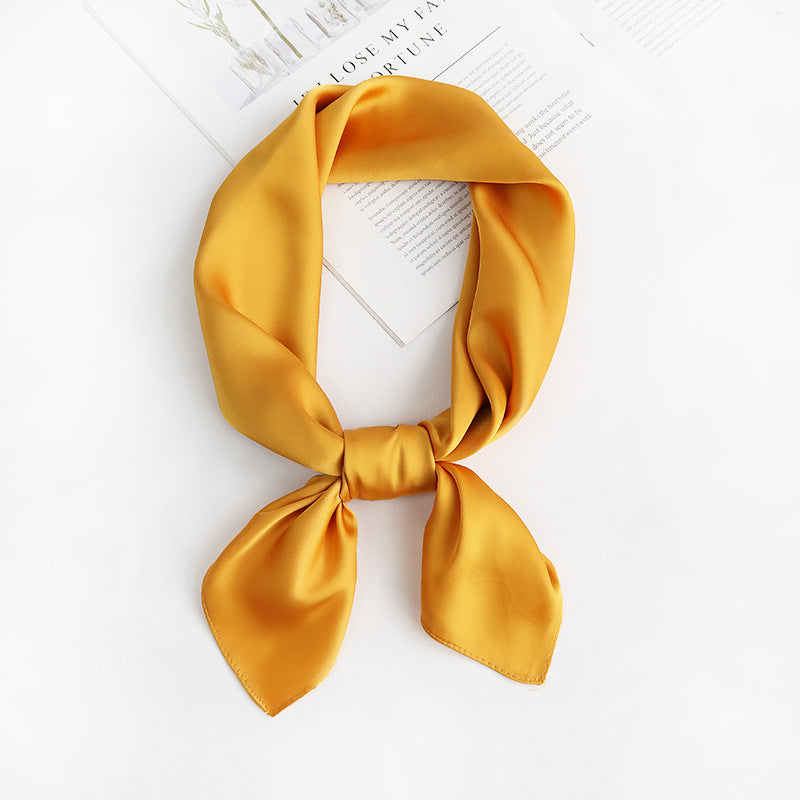 Everyday Satin Square Scarf 70 - Yellow