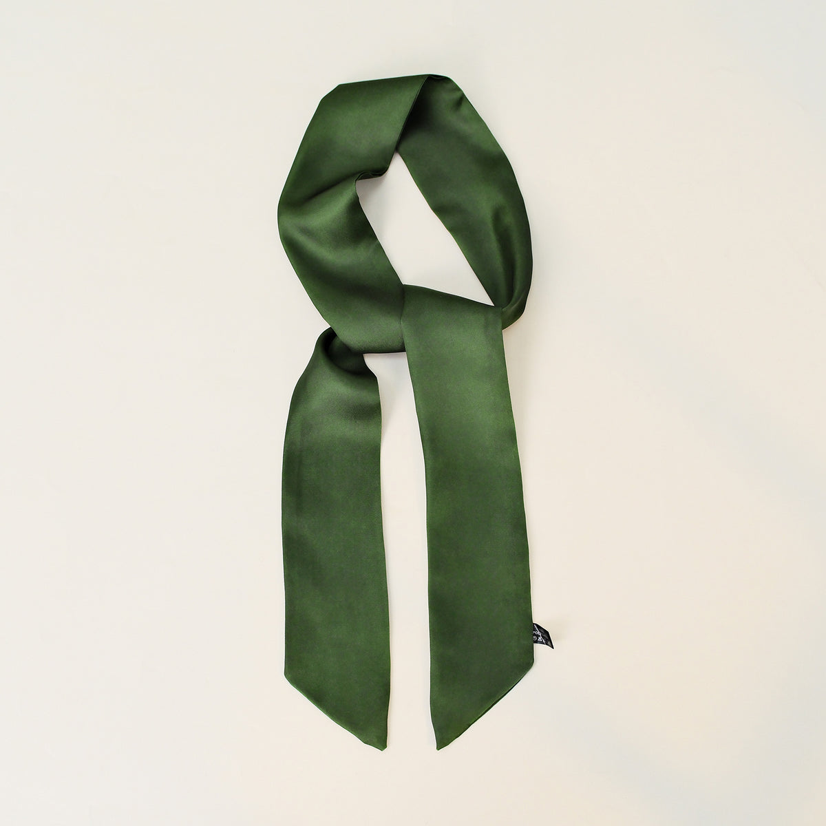 Everyday Satin Ribbon Scarf - Military Green