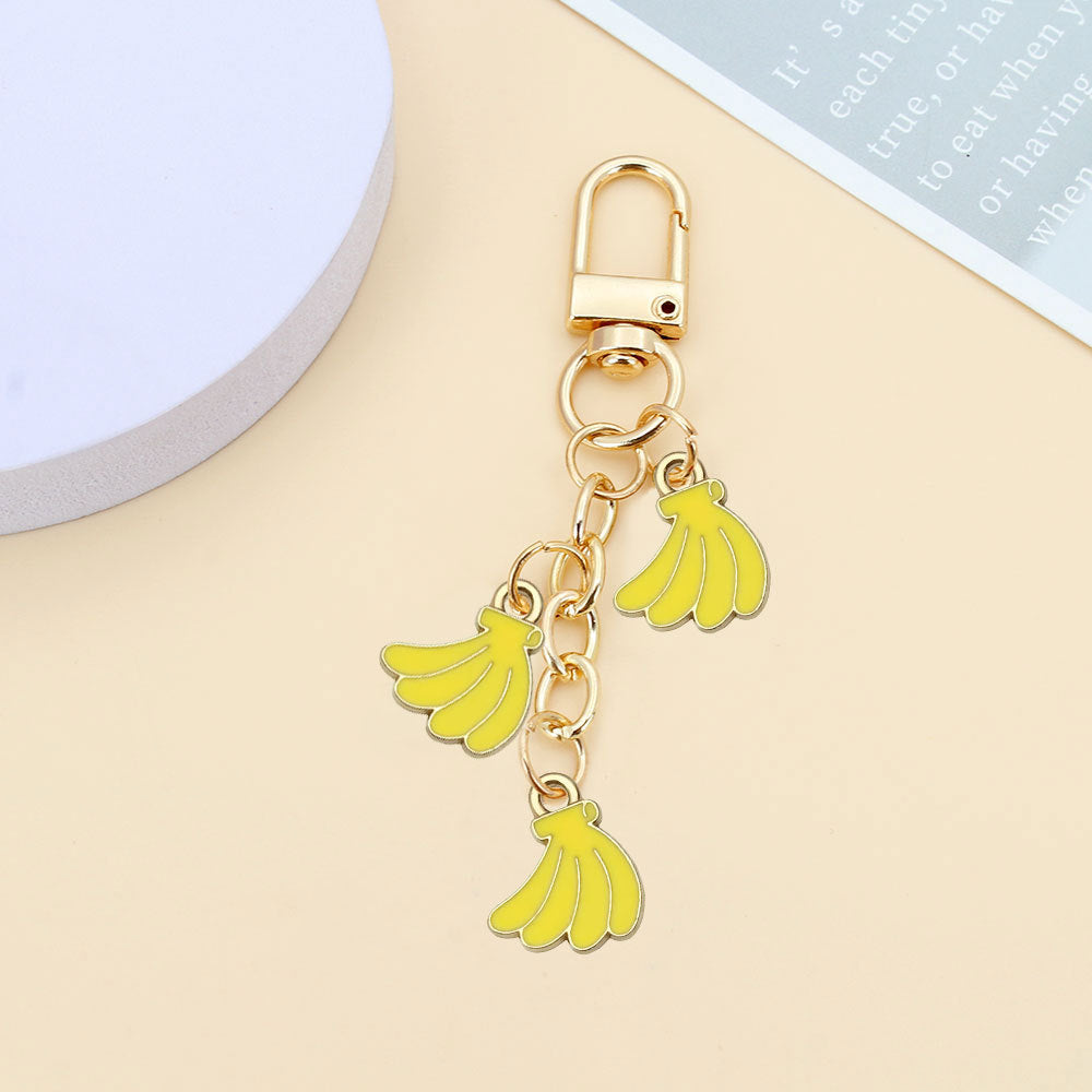 Orchard Enamel-Look Bag Charm - Banana