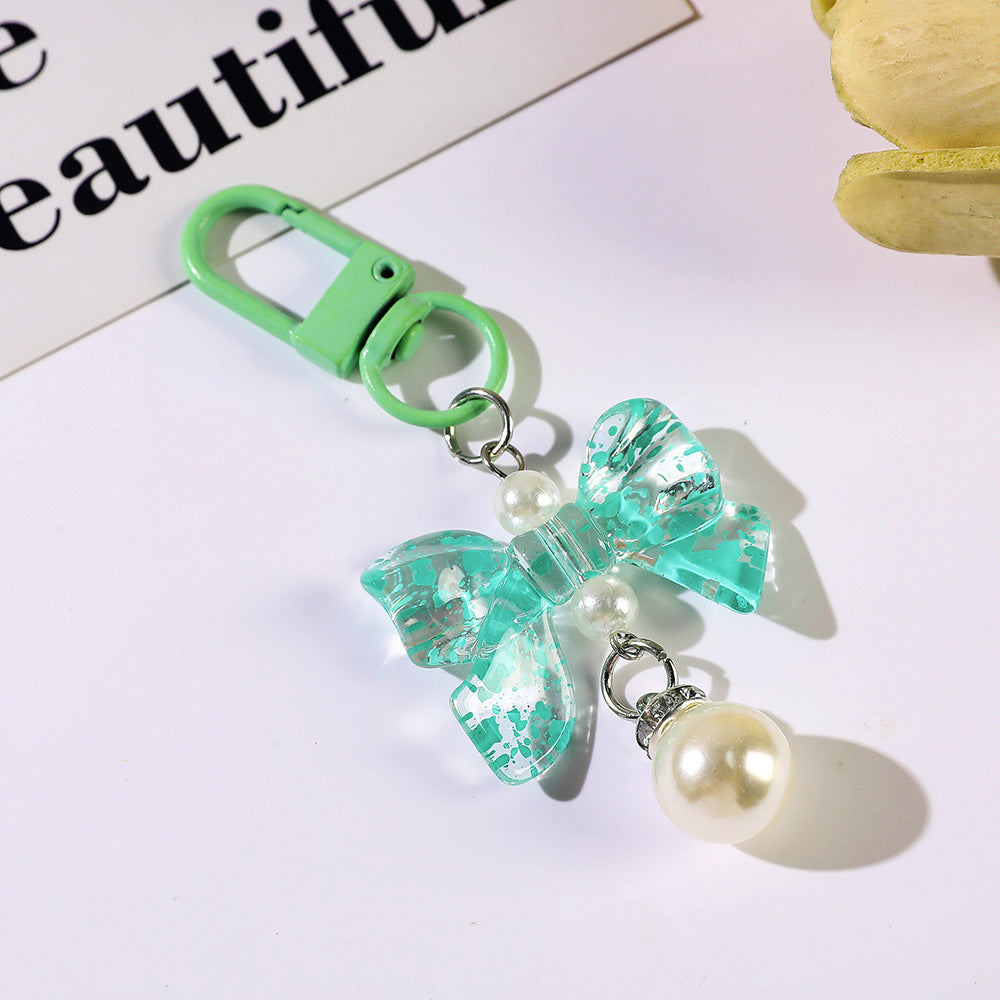 Starlight Bow and Pearl-Look Charm - Green