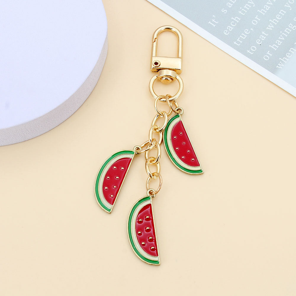Orchard Enamel-Look Bag Charm - Large Watermelon