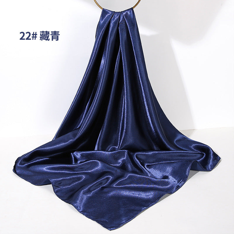 Soft Sheen Square Scarf 90 - Navy