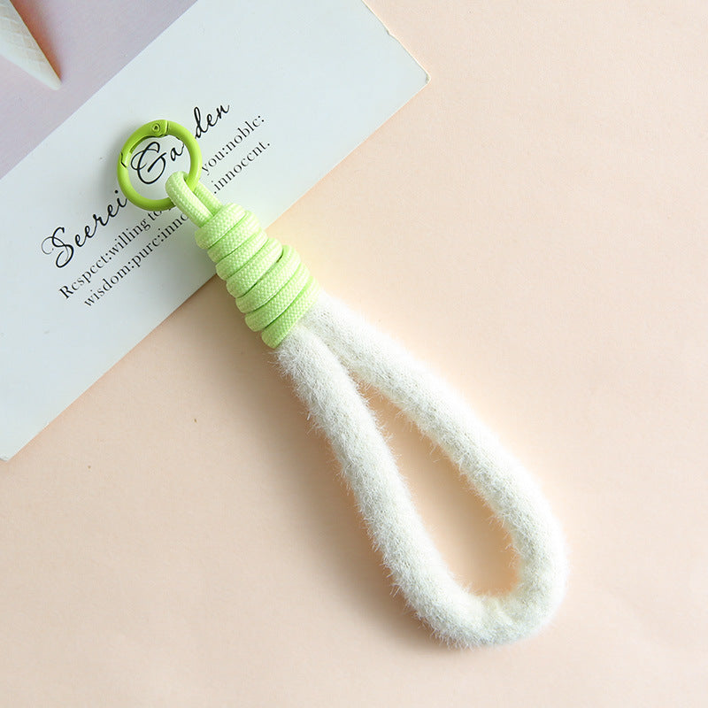 Soft Loop Bag Charm - White