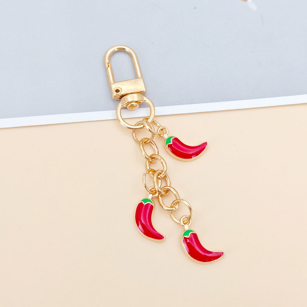 Orchard Enamel-Look Bag Charm - Chilli