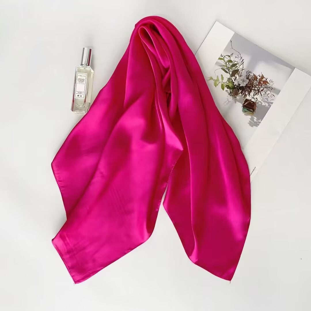Everyday Satin Square Scarf 70 - Magenta