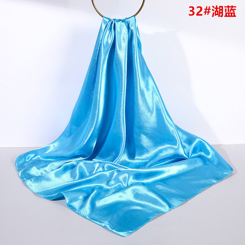 Soft Sheen Square Scarf 90 - Turquoise