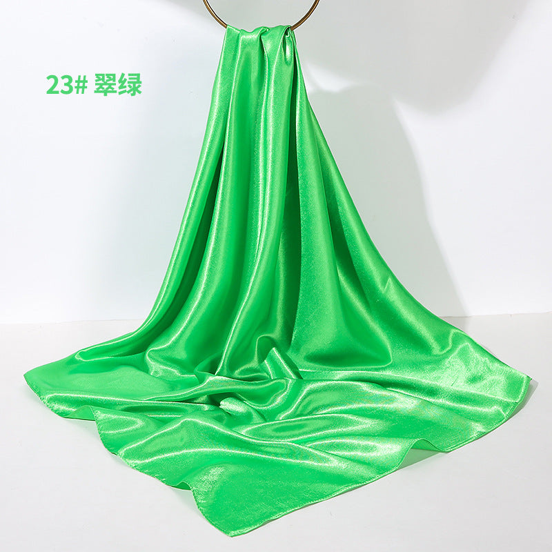 Soft Sheen Square Scarf 90 - Emerald Green