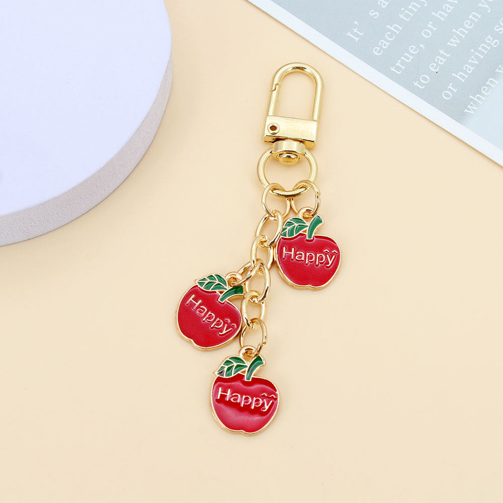 Orchard Enamel-Look Bag Charm - Apple