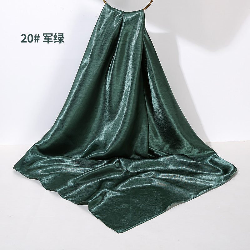 Soft Sheen Square Scarf 90 - Forest Green