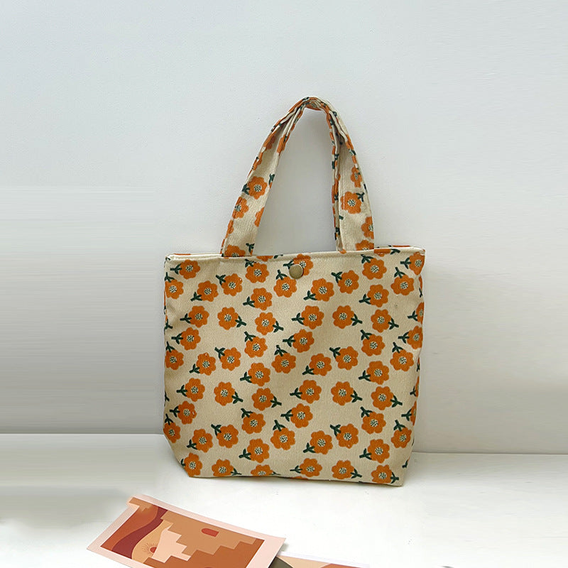 Little Daisy Cord Tote - Orange