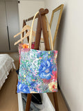 Botanical Bouquet Tote - Ocean Flowers Blue