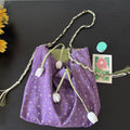 Lilac Meadow Drawstring Hobo - Lilac Meadow