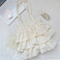 Petal Ruffle Eyelet Tote - Ivory