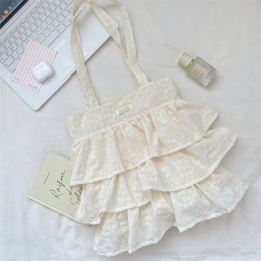 Petal Ruffle Eyelet Tote