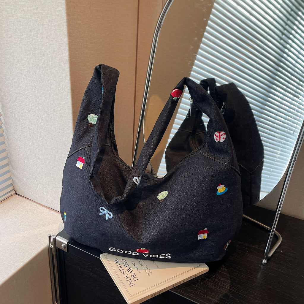 Meadow Denim Tote - Navy