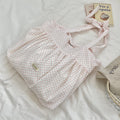 Soft Dot Ruffle Tote - Pink Dots