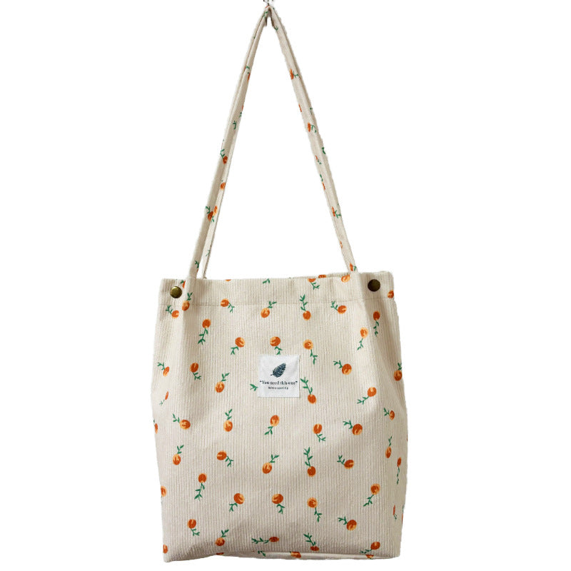 Everyday Botanical Shoulder Tote - Cherry Blossom