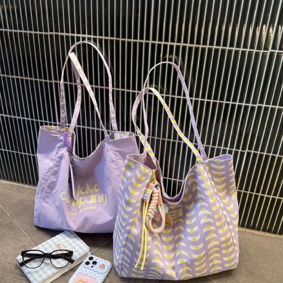Picnic Wave Tote - Purple