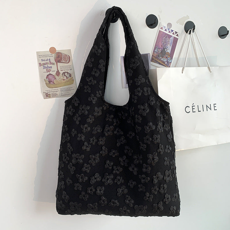 Petal Lace Hobo - Black