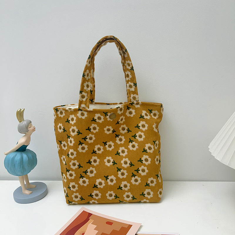 Little Daisy Cord Tote - Khaki
