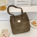 Coffee Wildflower Cord Tote - Coffee Wildflowers