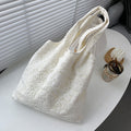 Ivory Eyelet Tote - Ivory Floral Eyelet