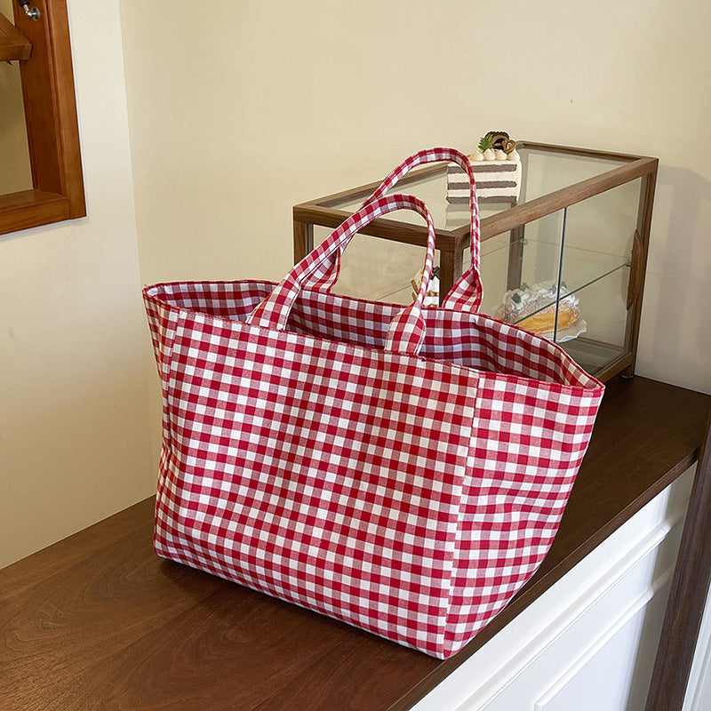 Gingham Everyday Tote - Red Gingham