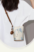 Petite Brocade Crossbody - Brown Jacquard