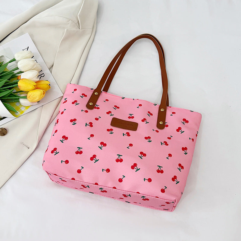 Cherry Day Shoulder Tote - Pink