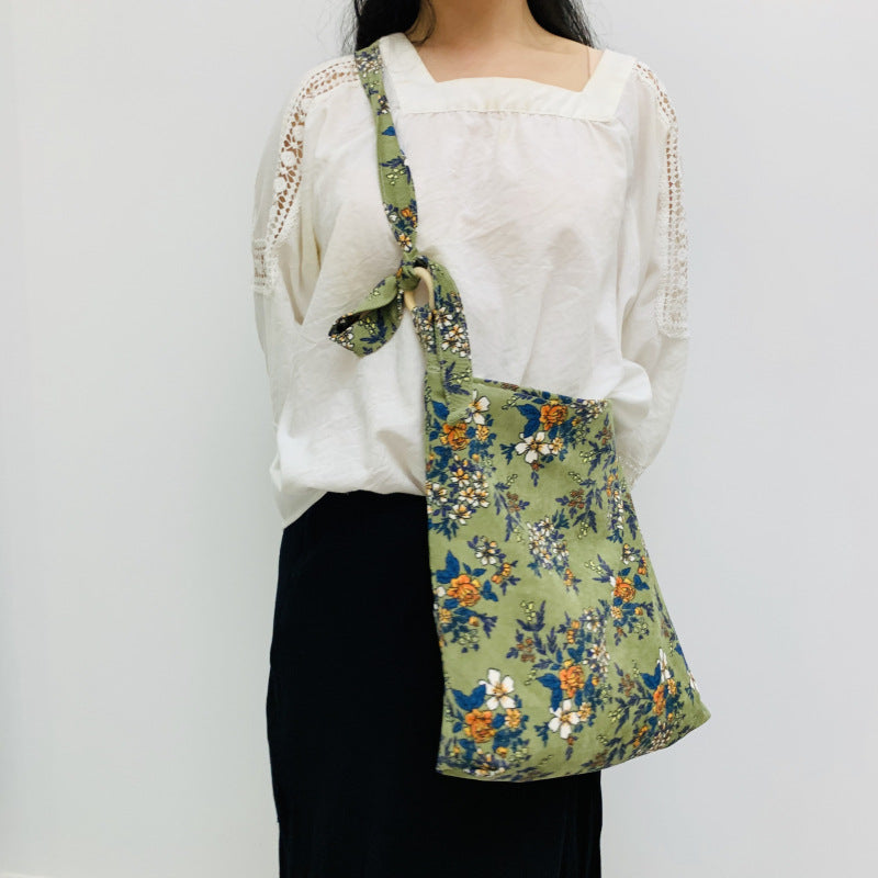 Artist Garden Cord Shoulder Bag - Vertical